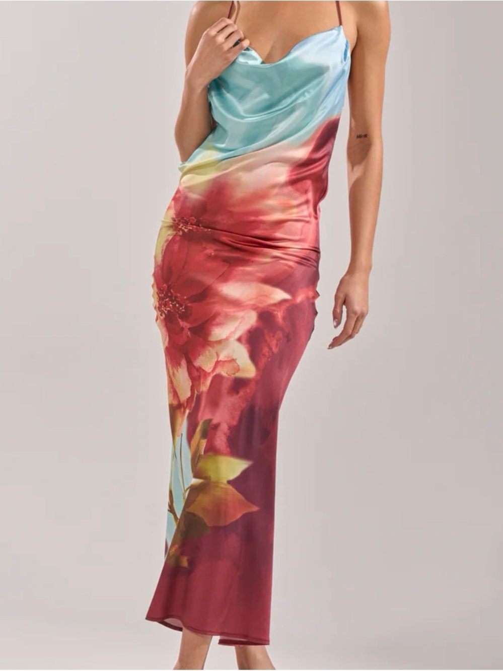 AKIRA work of art satin Slip Dress